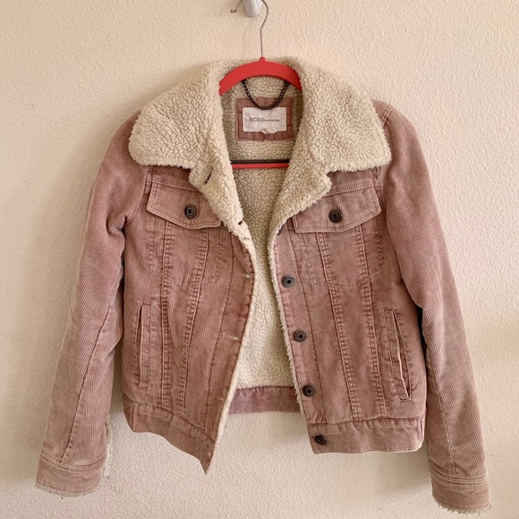 Pink shearling jacket - Picture 1 of 2